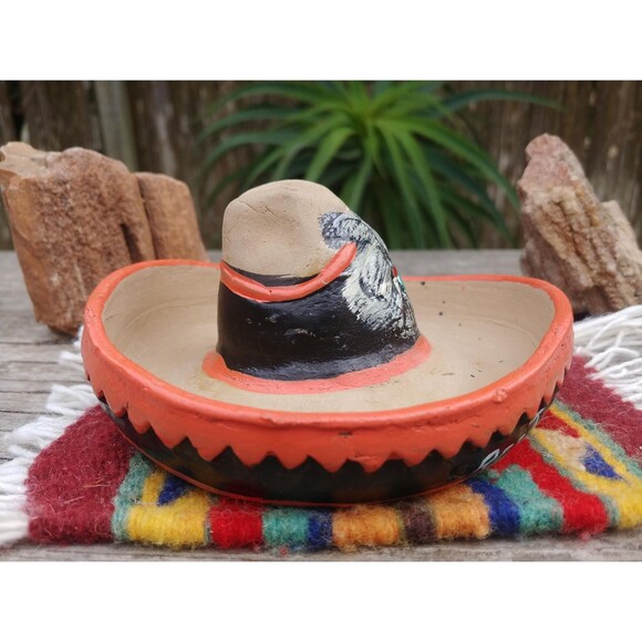 Vintage Restaurant El Cid Handcrafted Clay Pottery Souvenir Ashtray - Picture 12 of 16